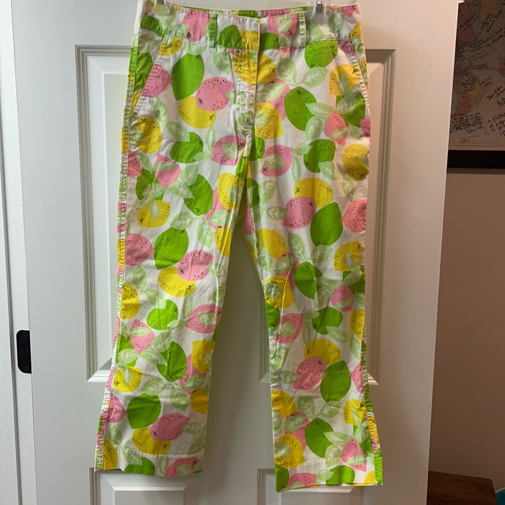 Lilly Pulitzer lemon cropped pants
